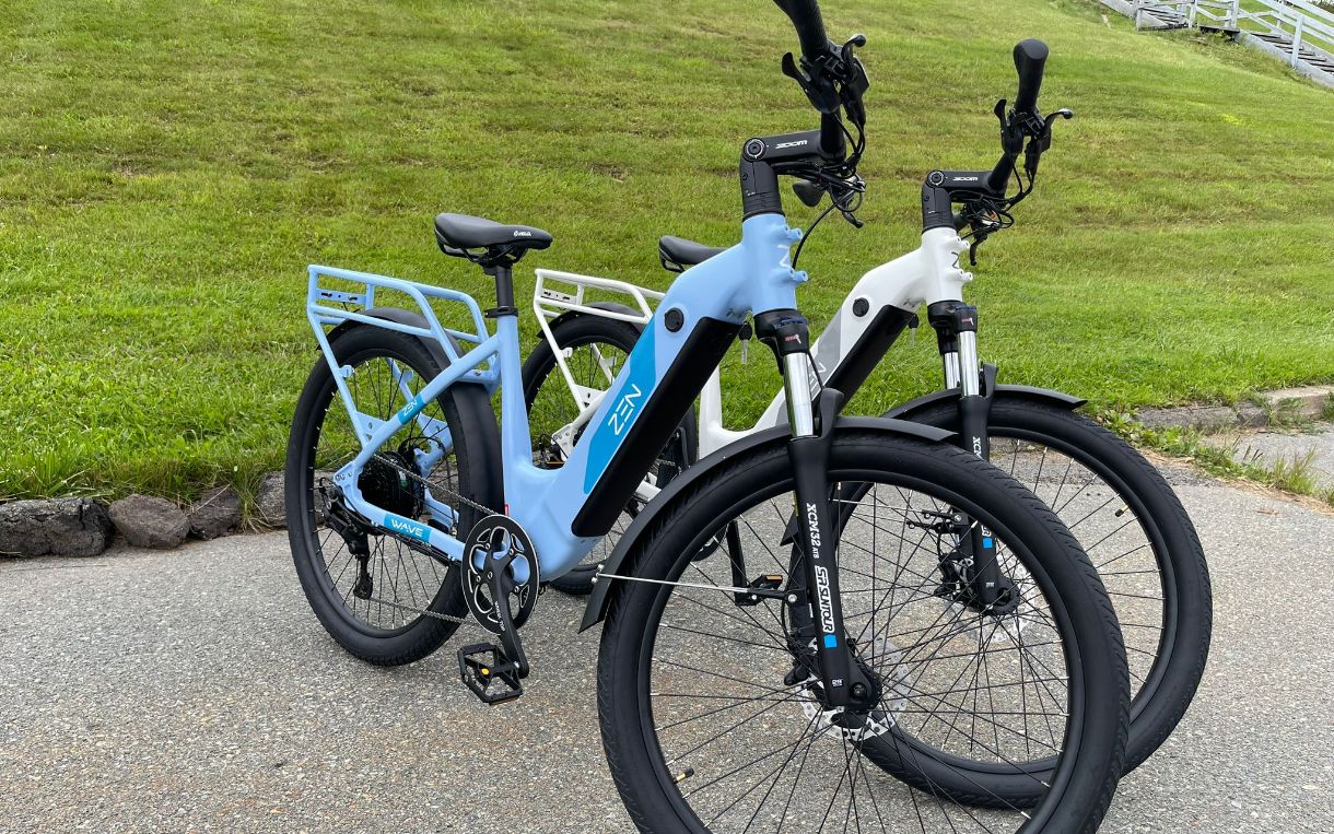 two zen wave ebikes on USA road
